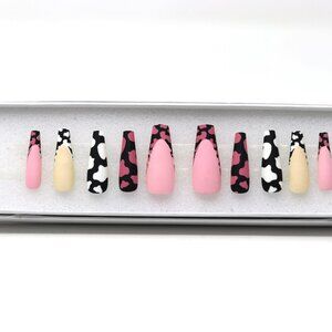 Press On Nails Long Coffin Shape "I Know You See Me"